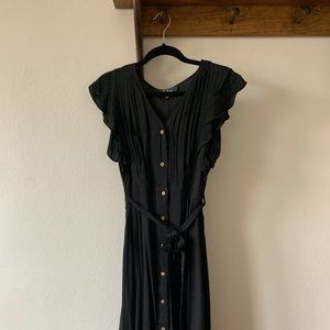 Lulu's Black Button Up Dress